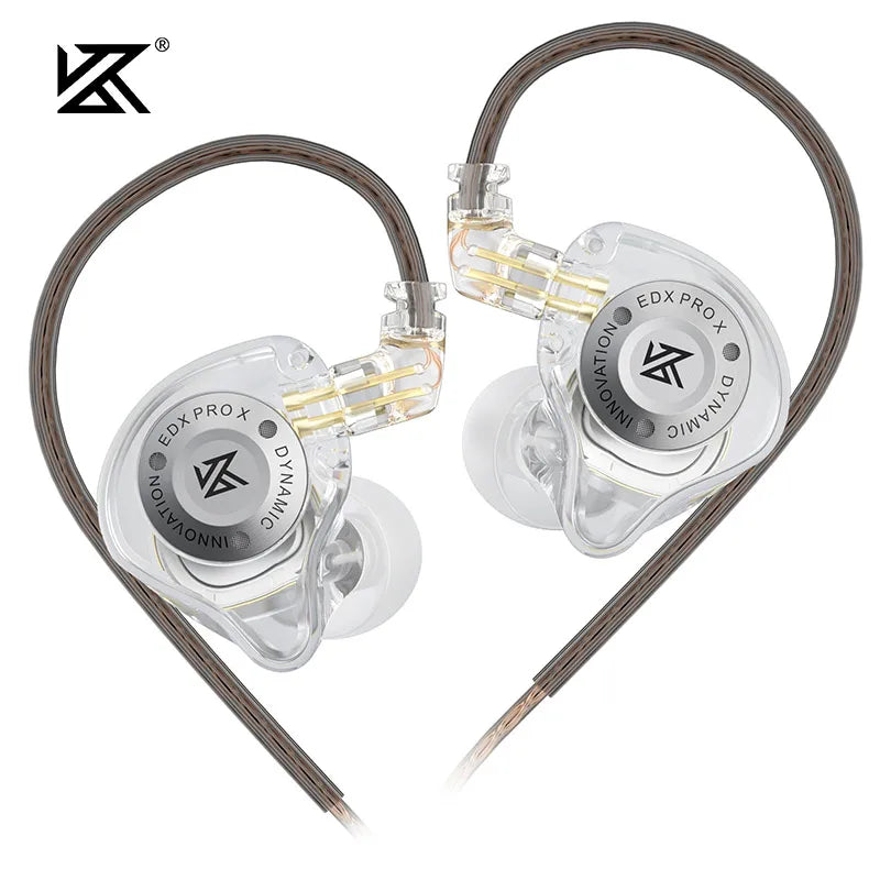 KZ EDX PRO X Wired Earphones HiFi Stereo Bass Earbuds with Detachable Cable, Gaming Sport In-Ear Headphones with Noise Isolation