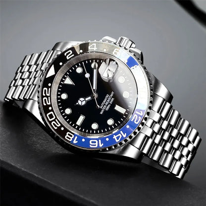 Miyota 8215 PT5000 Stainless Steel 40mm Dive Automatic Men Watch Sapphire Crystal Rotating Bezel Luminous Mechanical Wristwatch