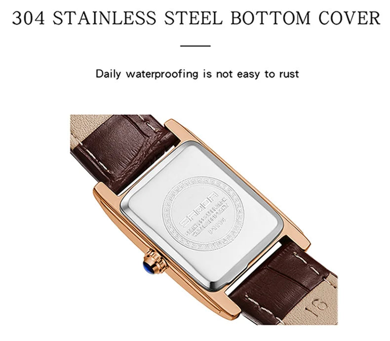 SANDA 1116 Women’s Elegant Quartz Watch  Rectangle Dial, Water Resistant & Business Design