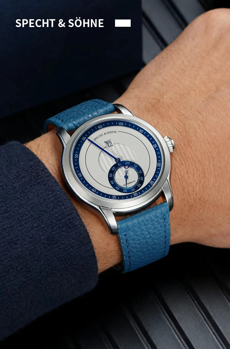2026 New Luxury Specht & Söhne Jump Hour Watches Automatic Mechanical Watch For Men Sapphire Crystal Stainless Steel Wristwatch