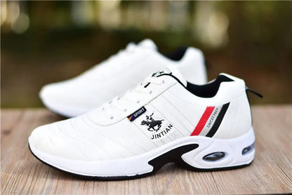 Men's leather sneakers Casual versatile shoes Outdoor non slip running footwear Fashion men's board shoes Zapatos Homme