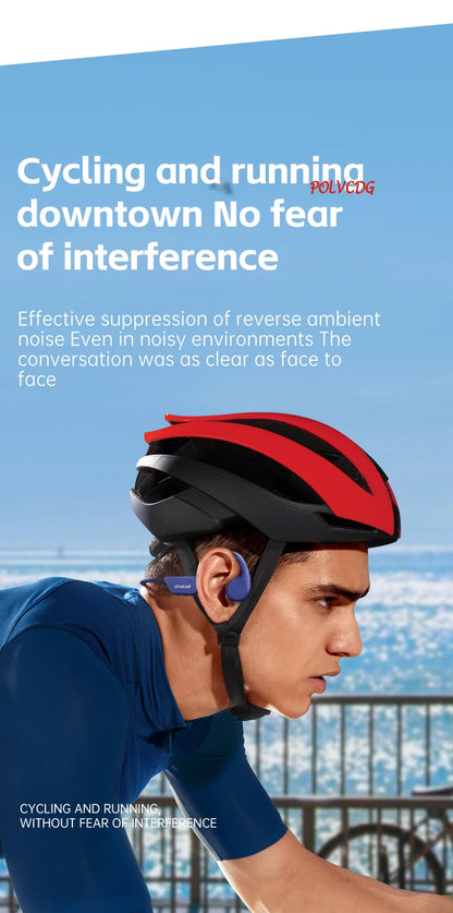 POLVCDG X7 Bone Conduction Headphones Bluetooth 5.3 IPX8 Waterproof Swimming Headset with 32GB MP3 Memory & Microphone