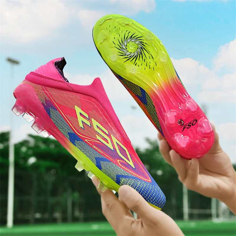 Nové pánské fotbalové boty na trávu pro dospělé, protiskluzové kopačky, ultralehké sportovní sálové boty, FG turf futsal, pohodlné