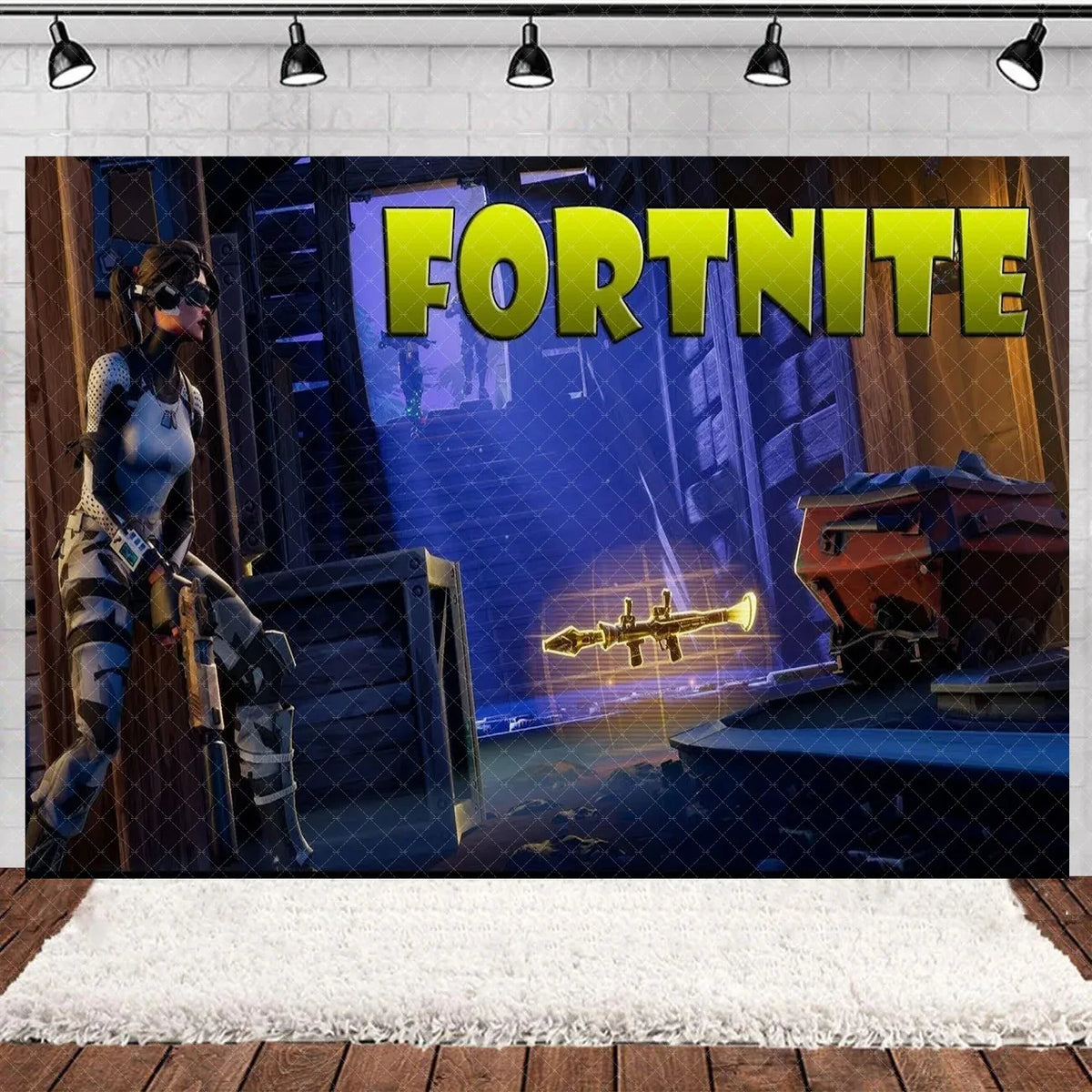 Fortnite Theme Happy Birthday Party Decoration Backdrop Shooting Game Alpaca Llama Supplies Background Baby Shower Kid Gifts