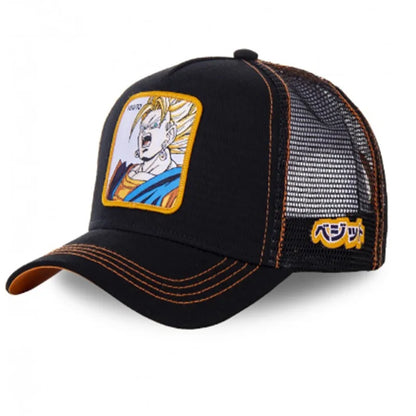 Dragon Ball Son Goku Cap Summer Travel Peaked Cap Men's Embroidery Hip-Hop Mesh Cap Style Sun Visor Baseball Cap Outdoor Sport