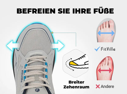 FitVille Non-Slip Trail Running Shoes Men's Sneakers Extra Wide Lightweight for Male Swollen Feet Arch Support Pain Relief