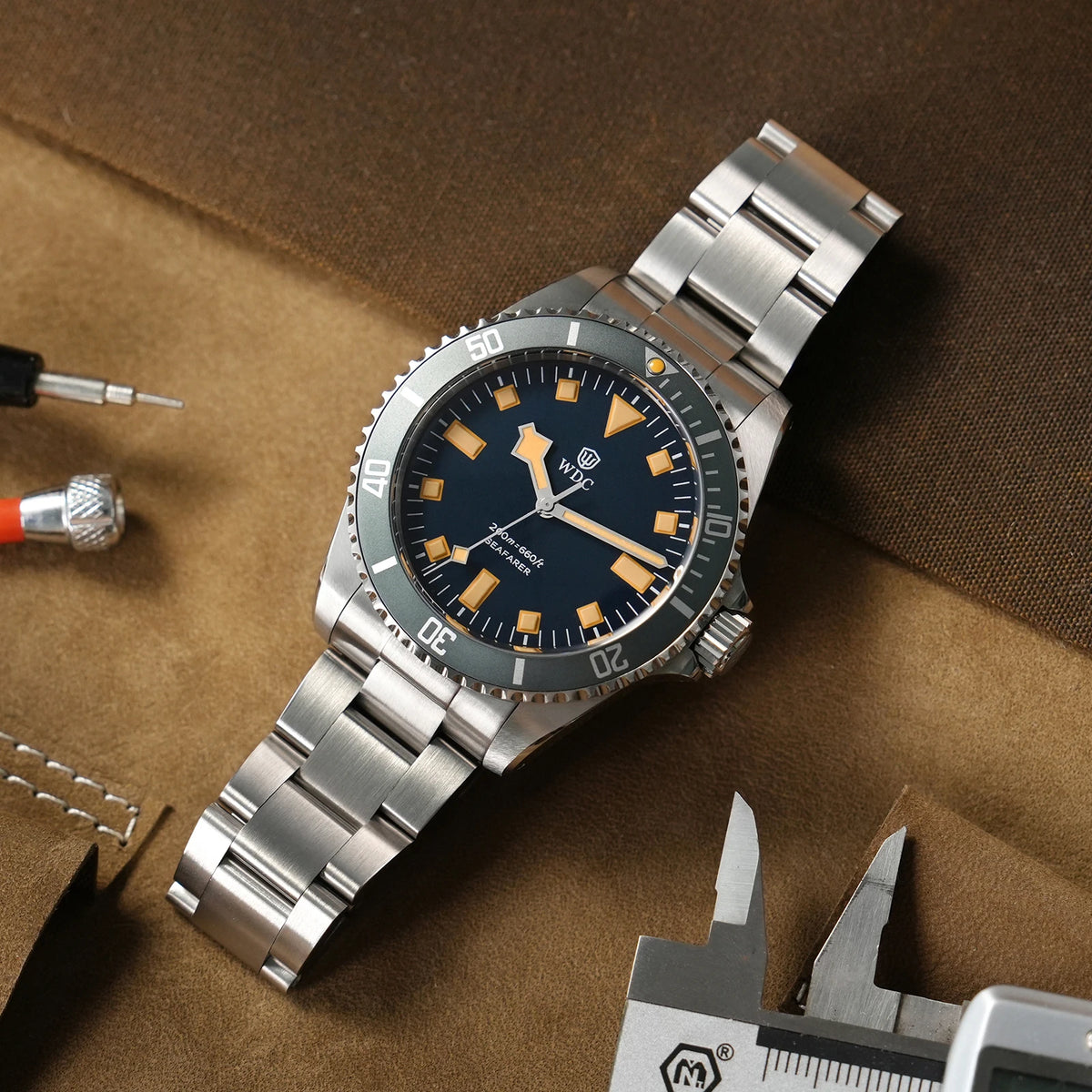 Watchdives WD5513Q Watch VH31 Sweep Second Movement Stainless Steel Sapphire Crystal Business Wristwatch Vintage Watches