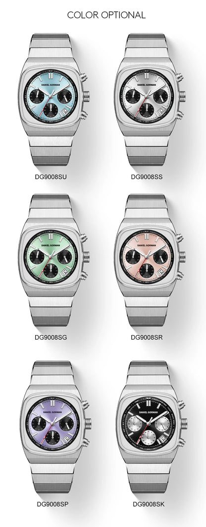 Horloge voor mannen in roestvrij staal Case Shape: Round Case