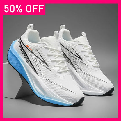 Unisex Sports Shoes Trendy Mesh Breathable Professional Running Shoes Outdoor Fitness Comfortable Lace Up Sports Shoes for Men