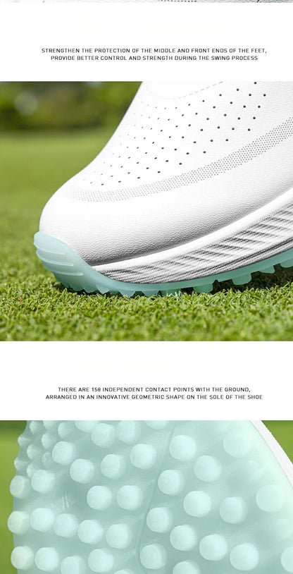 PGM Women Golf Shoes Summer Breathable Knob Shoelaces Height Increase Anti Slip Korean Outdoor Sports Sneakers XZ417