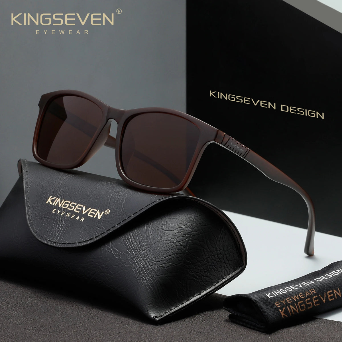 KINGSEVEN Sunglasses Men Women Polarized UV400 Driving Anti-glare Fashion Glasses Outdoor Sports Causal Driving Eyewear Frames