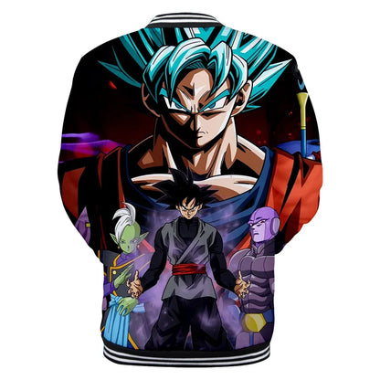 New Japanese Anime Dragon Ball Z Varsity Jacket Autumn Casual Sweatshirt Hoodie Coat Jacket Brand Baseball Jacket