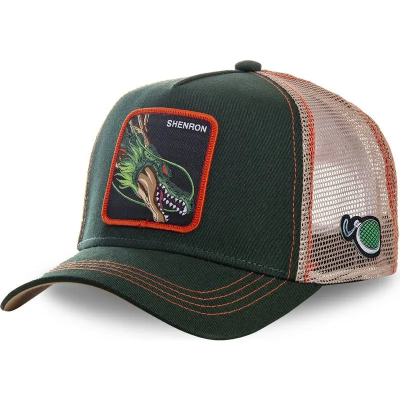 Dragon Ball Son Goku Cap Summer Travel Peaked Cap Men's Embroidery Hip-Hop Mesh Cap Style Sun Visor Baseball Cap Outdoor Sport