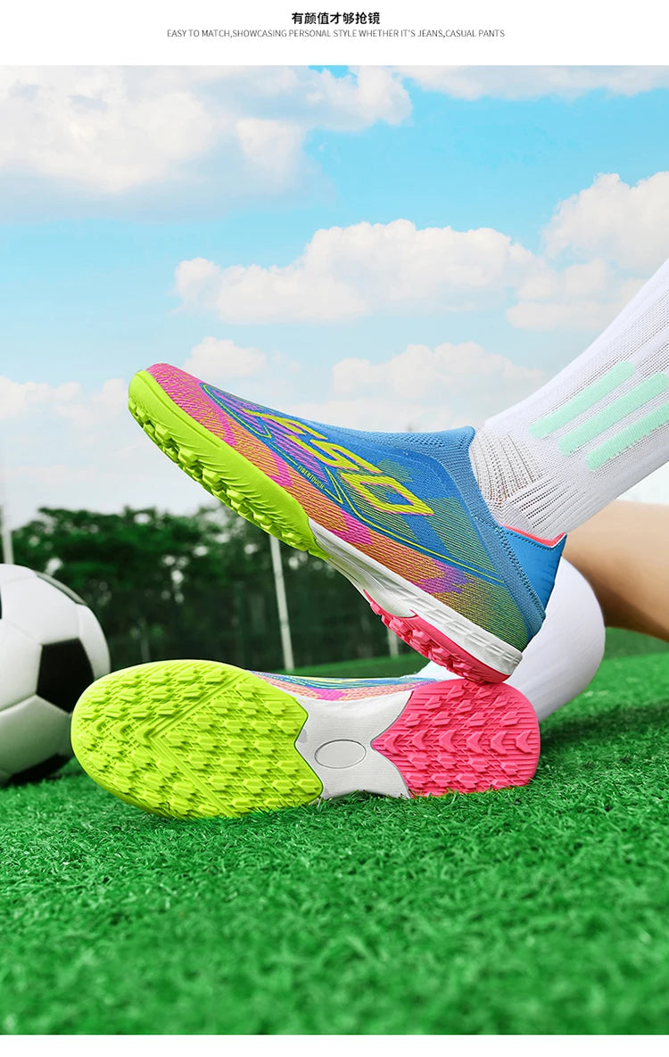 Men Soccer Shoes Professional Football Boots Cleats Ultralight Breathable Non-Slip Grass Training Athletic Match Sports Sneakers