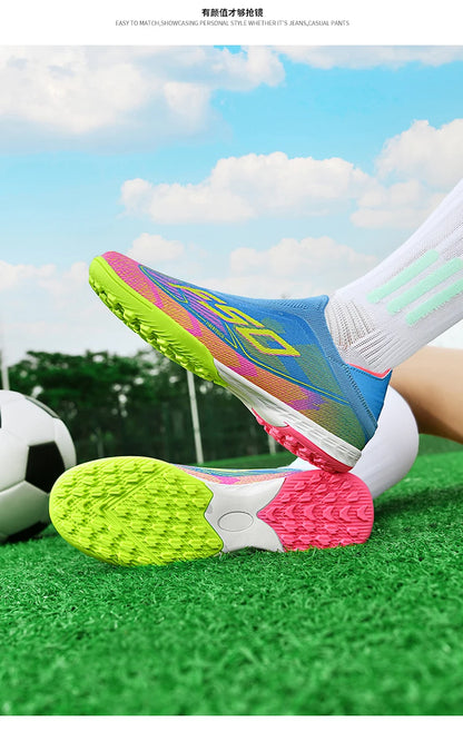 Men Soccer Shoes Professional Football Boots Cleats Ultralight Breathable Non-Slip Grass Training Athletic Match Sports Sneakers