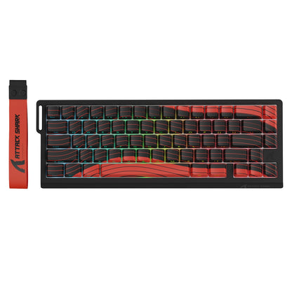 ATTACK SHARK X68PRO HE Wireless Rapid Trigger Gaming Keyboard, 60% Hall Effect Magnetic Keyboard, Tri-Mode Mechanical Gaming Keyboard with 8K Polling Rate & Adjustable Actuation