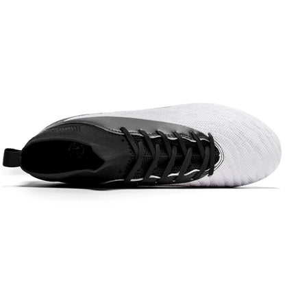 Black Men Soccer Shoes AG/FG Cleats Training Football Boots For Men High Ankle Sport Shoes Kids Adults Sneakers 35-45