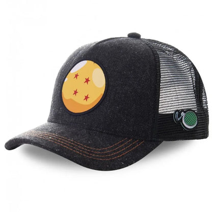 Dragon Ball Son Goku Cap Summer Travel Peaked Cap Men's Embroidery Hip-Hop Mesh Cap Style Sun Visor Baseball Cap Outdoor Sport