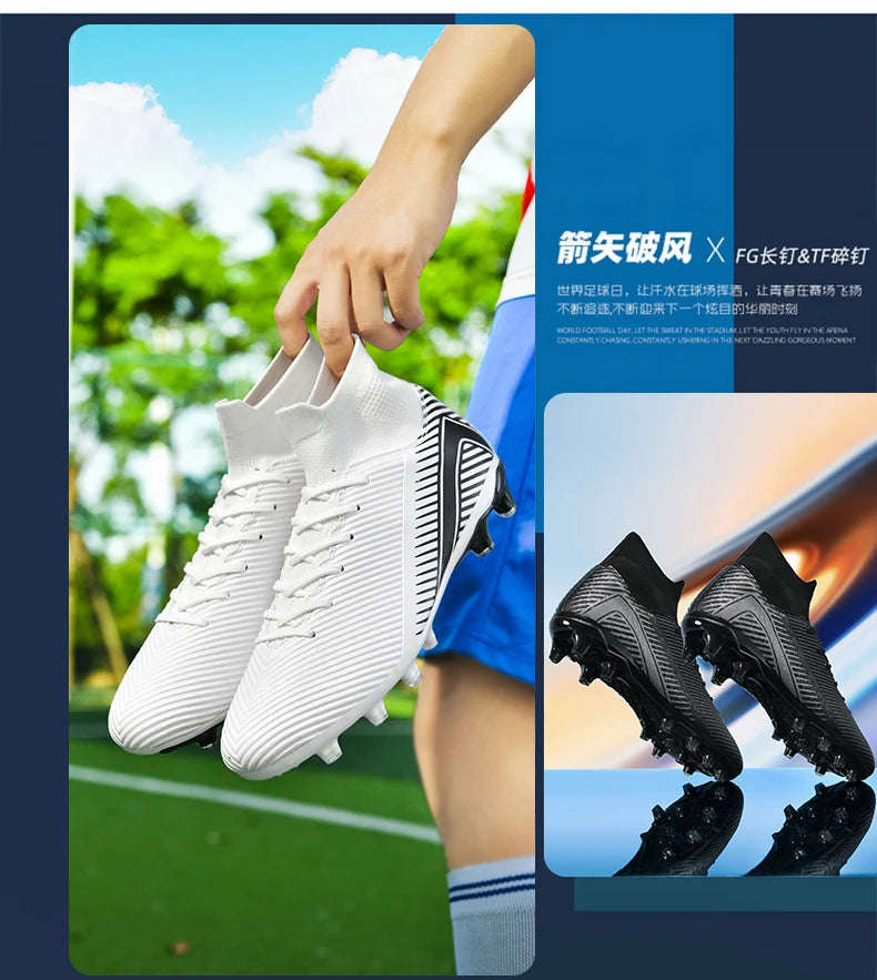 New Men Professional Soccer Shoes Non-slip Football Boots Unisex Breathable Futsal Sports New Cleats Drop Shipping Ultralight