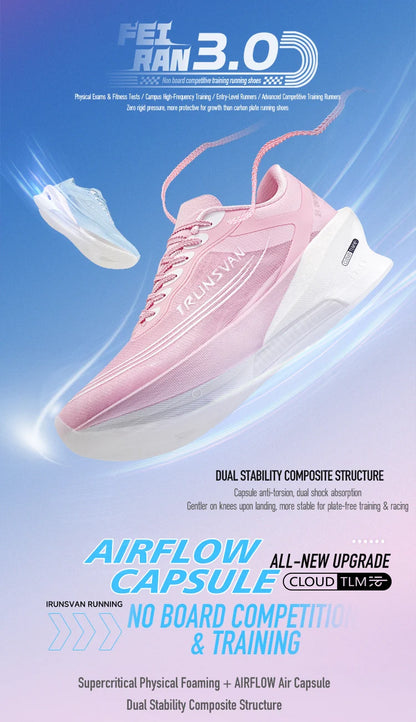 IRUNSVAN Airflow Capsule Sports Shoes Marathon Boardless Training Exclusive Running Shoes for Men and Women 166