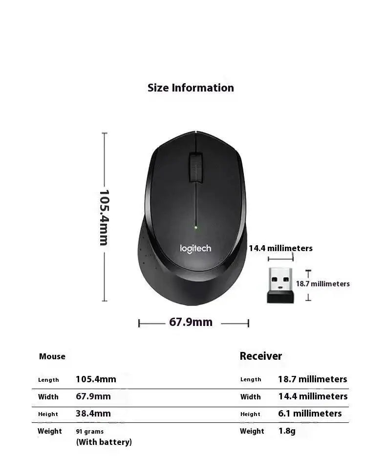 Logitech M330 Professional Office Mouse, Compact, Quiet, Convenient to Carry, Comfortable to Touch, Specifically Designed