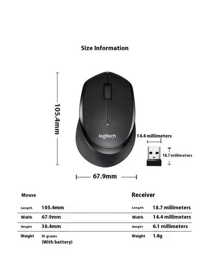 Logitech M330 Professional Office Mouse, Compact, Quiet, Convenient to Carry, Comfortable to Touch, Specifically Designed