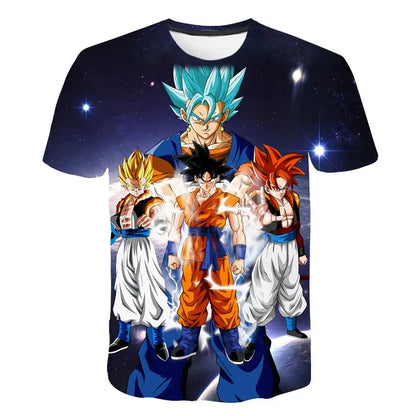 Anime Dragon Ball Goku Print T Shirts Cartoon Shirt Summer Breathable T-shirt And Comfortable T-shirts Mens Clothes Tops