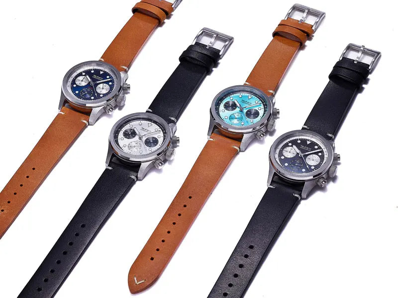 Milifortic 39MM Fashion Chronograph Watch Man R086 Retro C3Luminous Stainless Steel Waterproof 100M VK63 Quartz Watches For Man