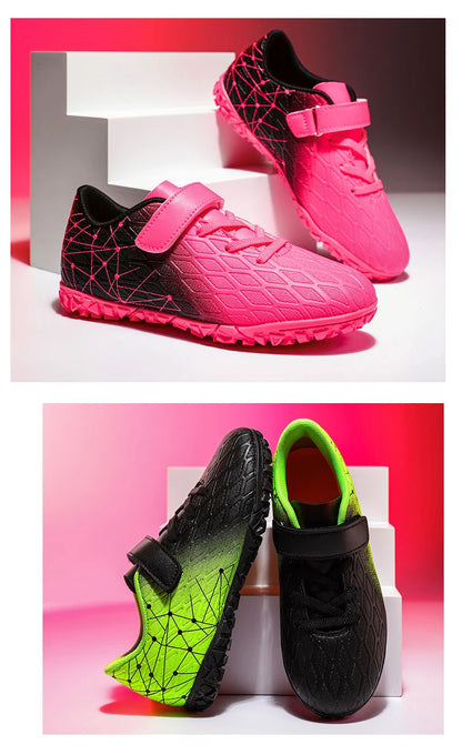 New Men Soccer Shoes Girls Cleats Outdoor Match Training Sport Football Boots Long Spikes Comfortable Breathable Boys Non Slip