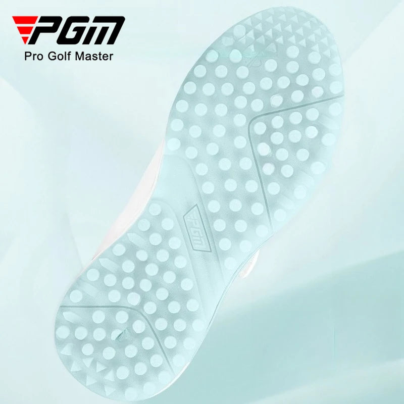PGM Women Golf Shoes Summer Breathable Knob Shoelaces Height Increase Anti Slip Korean Outdoor Sports Sneakers XZ417