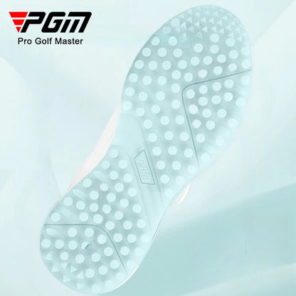PGM Women Golf Shoes Summer Breathable Knob Shoelaces Height Increase Anti Slip Korean Outdoor Sports Sneakers XZ417