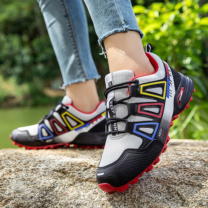 Mens Hiking Shoes Outdoor Off-road Anti Slip Leisure Mountain Camping Sneakers Unisex Comfortable Cushioning Travel Hiking Shoes