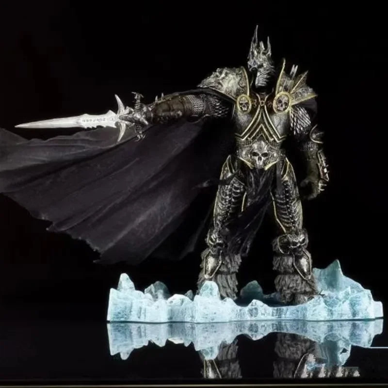 Figura anime de World of Warcraft de 36cm, periféricos de juego, 7.º Rey Exánime Illidan Stormrage, modelo decorativo de escritorio, regalos, juguetes para niños