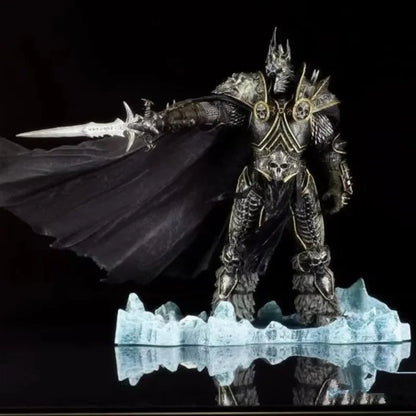 Figura anime de World of Warcraft de 36cm, periféricos de juego, 7.º Rey Exánime Illidan Stormrage, modelo decorativo de escritorio, regalos, juguetes para niños