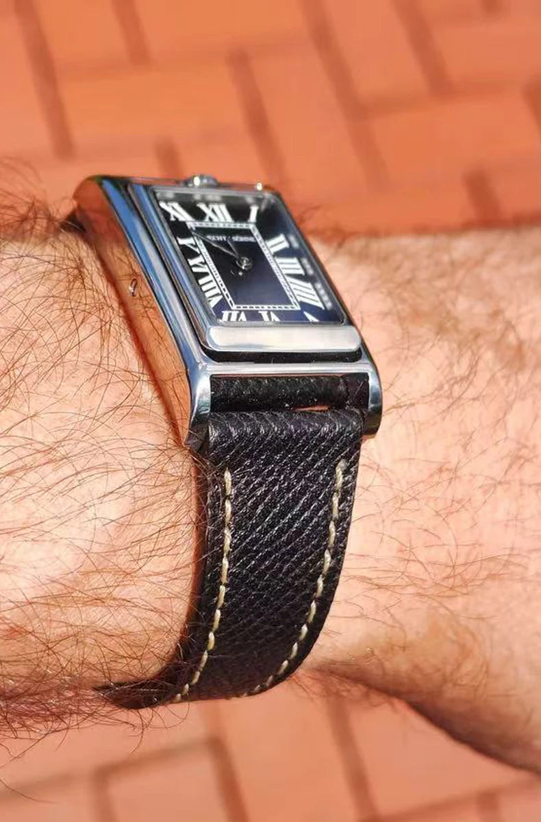 2025 New Specht & Söhne Double Face Square Watch For Men Sports Watches Overturn Stainless Steel Sapphire Crystal 50M Waterproof