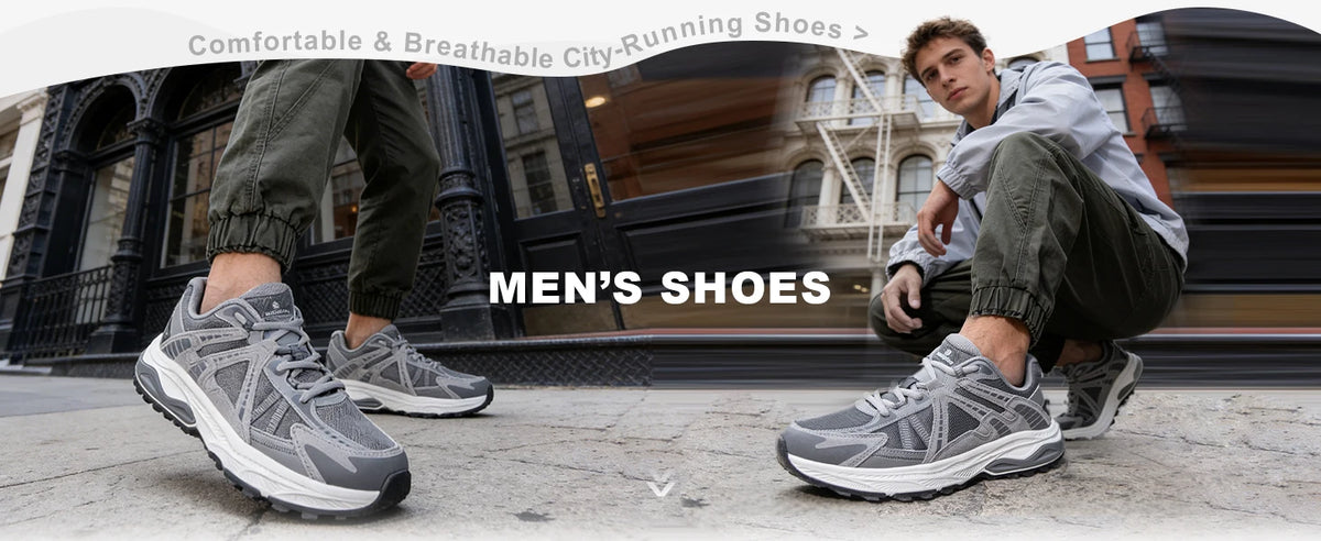Baasploa New Men Running Shoes Outdoor Casual Lightweight Breathable Sneakers Male Cushioning Non-Slip Vintage Sports Shoes