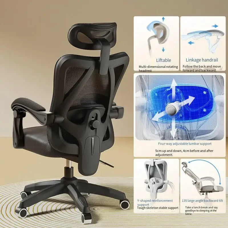 UVR Ergonomic Gaming Computer Chair Breathable Mesh Office Chair with Adjustable Armrest, Swivel Executive Desk Chair for Home Office & Work