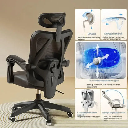 UVR Ergonomic Gaming Computer Chair Breathable Mesh Office Chair with Adjustable Armrest, Swivel Executive Desk Chair for Home Office & Work