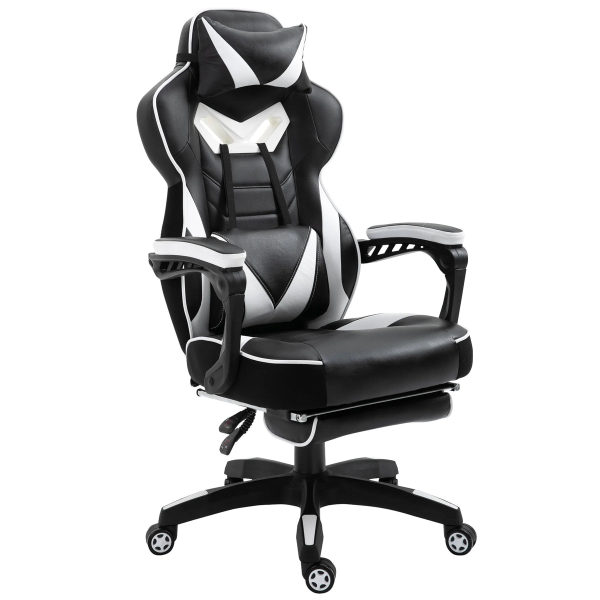 Vinsetto Ergonomic Racing Gaming Chair Reclining Office Chair with Footrest, Adjustable High Back PU Leather Computer Chair for Home & Office