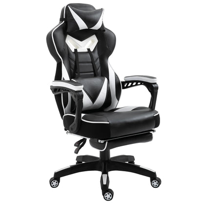Vinsetto Ergonomic Racing Gaming Chair Reclining Office Chair with Footrest, Adjustable High Back PU Leather Computer Chair for Home & Office