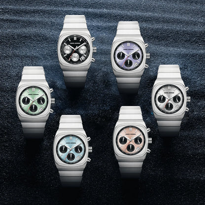 Horloge voor mannen in roestvrij staal Case Shape: Round Case