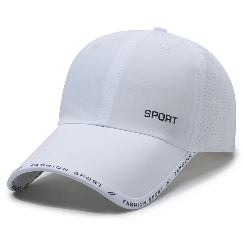 Quick Drying Solid Baseball Cap, Sunscreen Breathable Adjustable Cycling Hiking Fishing Sports Trucker Hat For Women & Men