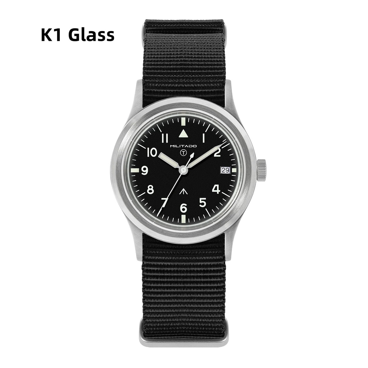 Militado ML14 36mm Watch VH31 Sweep Second Quartz Movement Watch Sapphire Crystal Super Luminous BGW9 C3 100m Waterproof Watches