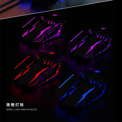 Mouse RGB dual-mode cablato e wireless 2.4G, mouse gaming ricaricabile silenzioso, mouse regolabile 3600 DPI per laptop