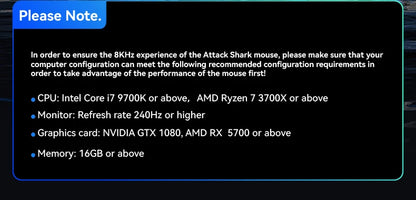 Mouse gaming wireless ATTACK SHARK R6 PAW3950MAX, polling 8Khz, ultraleggero 39g, MCU Nordic 52840, microswitch ottici Omron