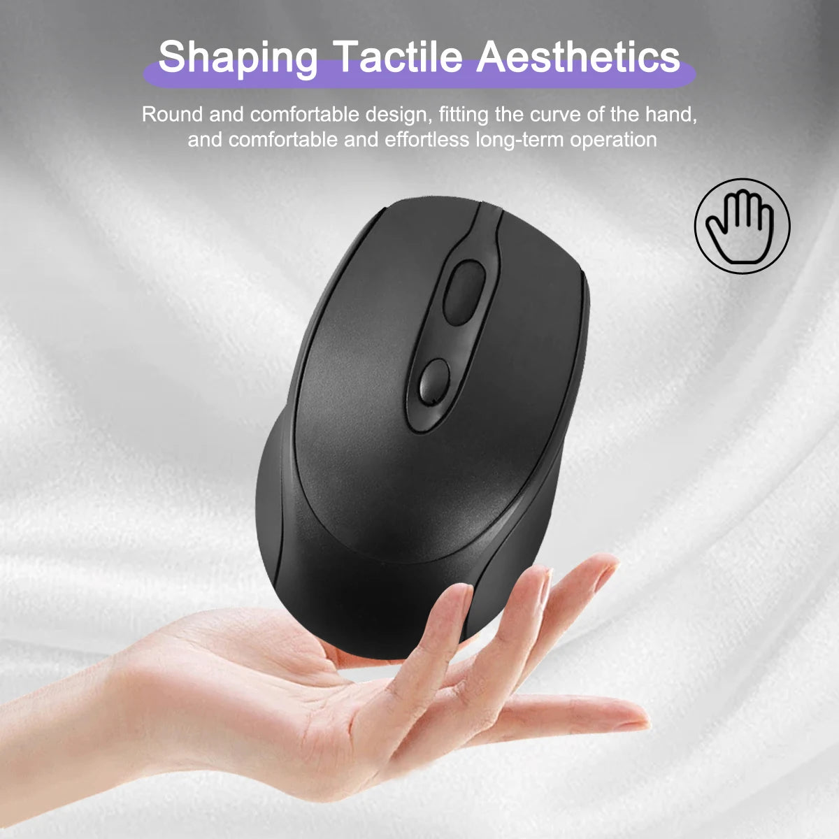 Mouse wireless compatibile Bluetooth 2.4G ricaricabile, mouse wireless per computer USB silenzioso da gaming per PC, laptop, Macbook e tablet