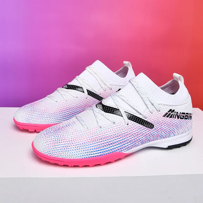 Turf Soccer Cleats Professional Men Football Boots Breathable Mesh Youth Soccer Shoes Anti Skid Male Sneakers Society Chuteira