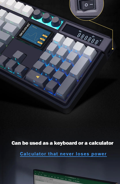 Teclado mecánico inalámbrico SKYLOONG GK104 Pro 100% personalizado, teclado con interruptores intercambiables en caliente de bajo ruido para PC gamer y accesorios de oficina