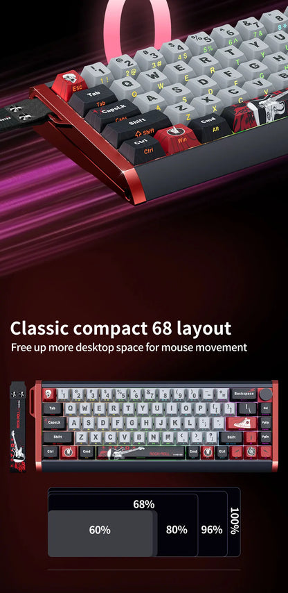 SKYLOONG GK61/GK68 HE Magnetic Keyboard Aluminum Case 8000hz RT0.01mm Rapid Trigger PBT Keycap RGB Backlit Wired Gaming Keyboard