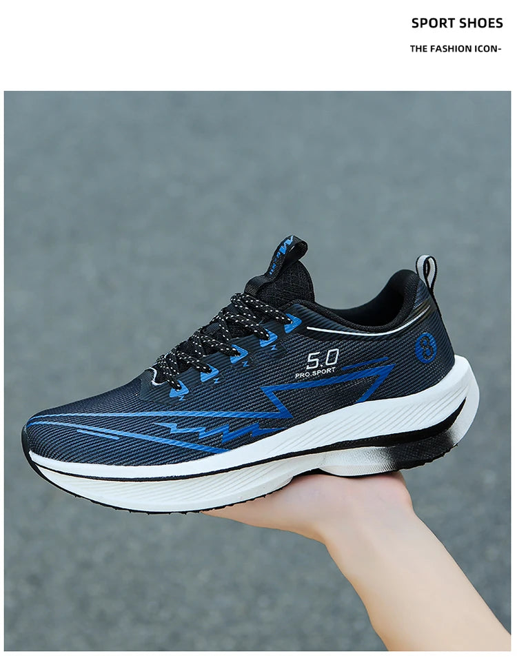 Brand Men Carbon Plate Running Shoes Soft Cushion Shock Absorbing Sports Shoes Unisex Sneakers Light Anti-Slip Training Shoes